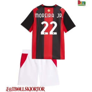 AC Milan Diego Moreira #22 Hemmakläder Barn 2026-27 Kortärmad (+ Korta byxor)